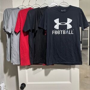 Lot of 6 Under Armour Men's Short Sleeve Tees - Black, Red, Gray Size Small